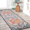 Jonathany Bohemian Flair BMF112B Orange/Fuchsia/Blue/Cream Area Rug 2 ft. 3 in. X 8 ft. Runner