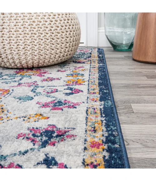 Anaise Ornate Boho Medallion Orange/Fuchsia/Blue/Cream 8 ft. x 10 ft. Area Rug