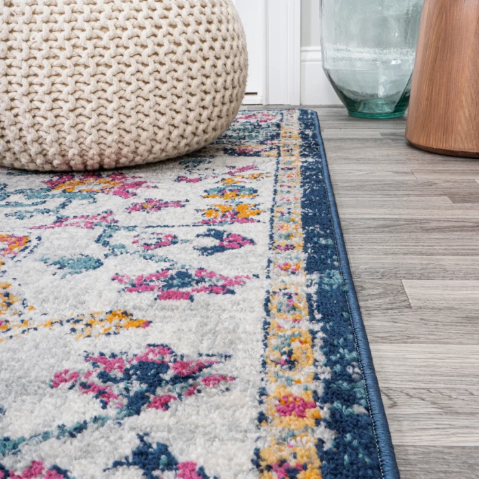Anaise Ornate Boho Medallion Orange/Fuchsia/Blue/Cream 5 ft. x 8 ft. Area Rug