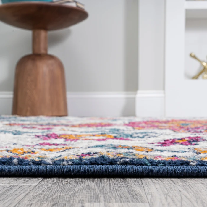 Anaise Ornate Boho Medallion Orange/Fuchsia/Blue/Cream 2 ft. x 8 ft. Runner Rug