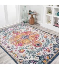 Anaise Ornate Boho Medallion Orange/Fuchsia/Blue/Cream 8 ft. x 10 ft. Area Rug