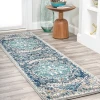 Jonathany Bohemian Flair BMF112C Dark Blue/Gray Area Rug 2 ft. 3 in. X 8 ft. Runner