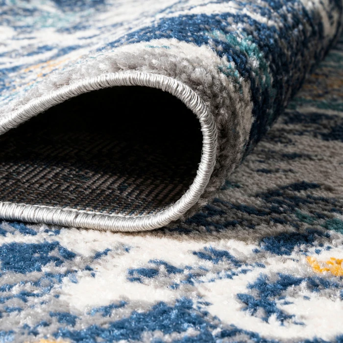 Anaise Ornate Boho Medallion Dark Blue/Gray 2 ft. x 8 ft. Runner Rug