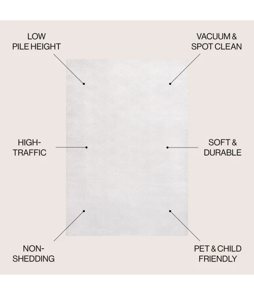 Jonathan Y CARMEL White CAR100B 4ft. X 6ft. Rect. Rug