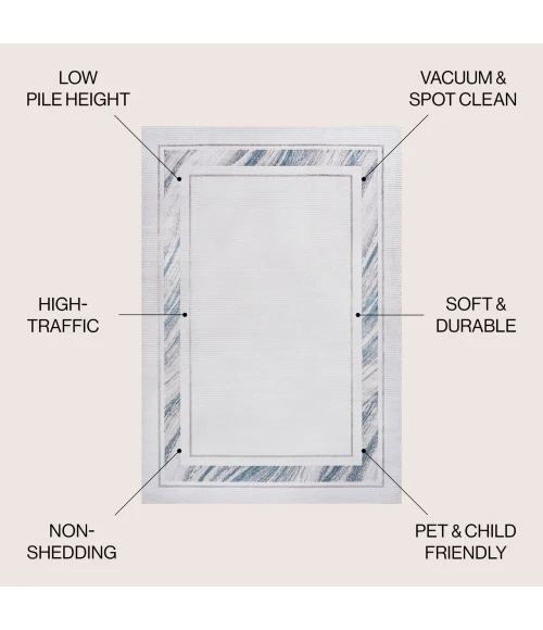 Jonathan Y CARMEL Blue CAR102B 5ft.3in. X 7ft.7in. Rect. Rug