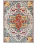 Zafra Vintage Medallion Coral/Blue/Multi 5 ft. x 8 ft. Area Rug