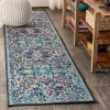 Jonathany California Vintage CAV101A Peacock Blue/Navy Area Rug 2 ft. 3 in. X 8 ft. Runner
