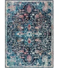 Zafra Vintage Medallion Peacock Blue/Navy 5 ft. x 8 ft. Area Rug