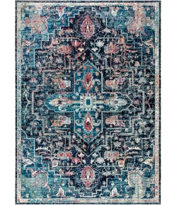 Jonathany California Vintage CAV101A Peacock Blue/Navy Area Rug 5 ft. 3 in. X 7 ft. 7 in. Rectangle