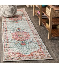 Jonathany California Vintage CAV102A Coral/Ivory Area Rug 2 ft. 3 in. X 8 ft. Runner