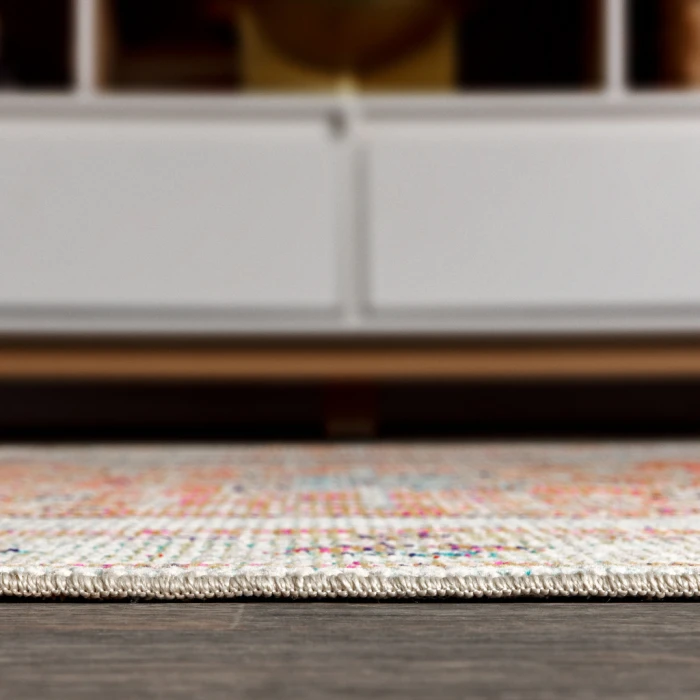 Andalus Vintage Medallion Coral/Ivory 4 ft. x 6 ft. Area Rug