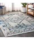 Osuna Diamond Vintage Medallion Indigo Blue/Ivory 5 ft. x 8 ft. Area Rug