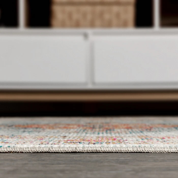Cadiz Vintage Medallion Coral/Turquoise 4 ft. x 6 ft. Area Rug