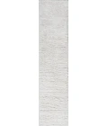Groovy Solid Shag White 2 ft. x 10 ft. Runner Rug