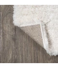 Groovy Solid Shag White 3 ft. x 5 ft. Area Rug