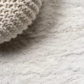 Groovy Solid Shag White 2 ft. x 10 ft. Runner Rug