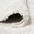 Groovy Solid Shag White 2 ft. x 10 ft. Runner Rug