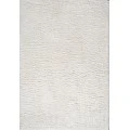 Groovy Solid Shag Ivory 3 ft. x 5 ft. Area Rug