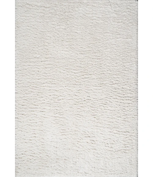 Groovy Solid Shag Ivory 3 ft. x 5 ft. Area Rug