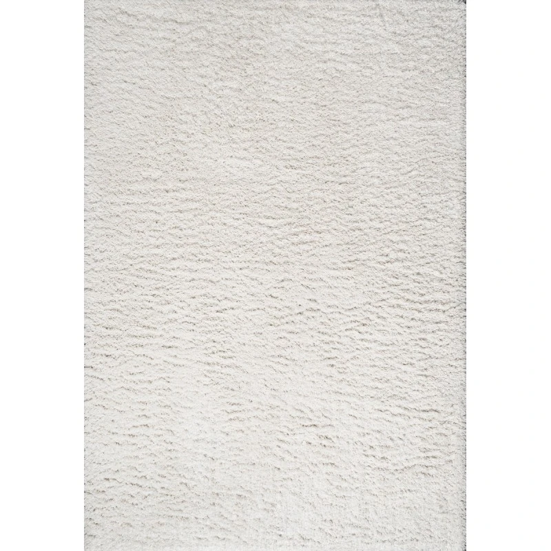 Groovy Solid Shag Ivory 3 ft. x 5 ft. Area Rug
