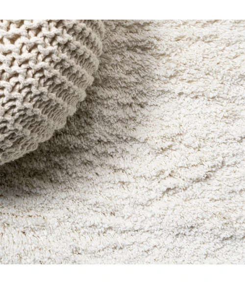 Groovy Solid Shag Ivory 3 ft. x 5 ft. Area Rug