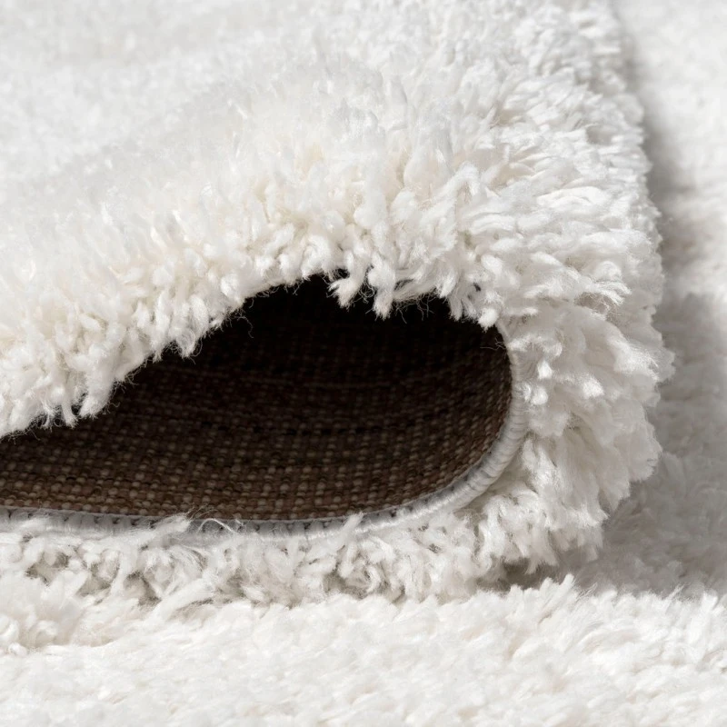 Groovy Solid Shag Ivory 3 ft. x 5 ft. Area Rug