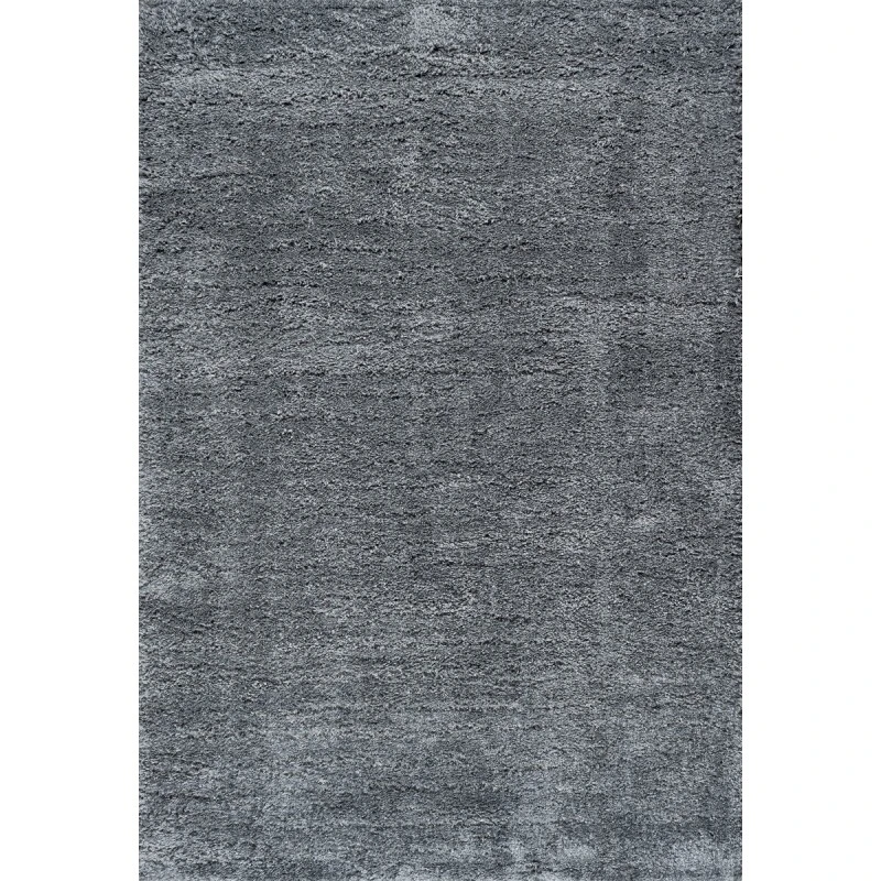 Groovy Solid Shag Gray 5 ft. x 8 ft. Area Rug