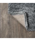 Groovy Solid Shag Gray 3 ft. x 5 ft. Area Rug