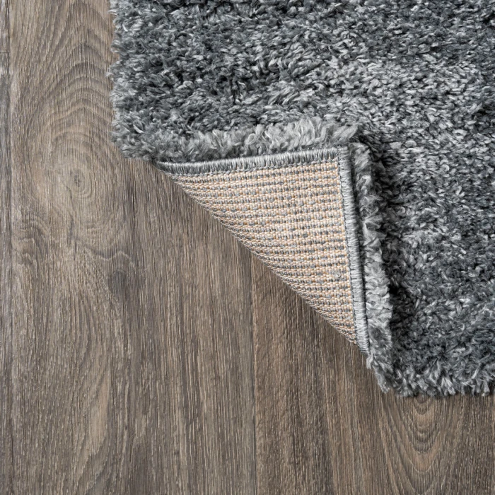 Groovy Solid Shag Gray 2 ft. x 10 ft. Runner Rug