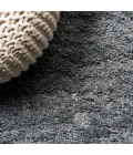 Groovy Solid Shag Gray 3 ft. x 5 ft. Area Rug