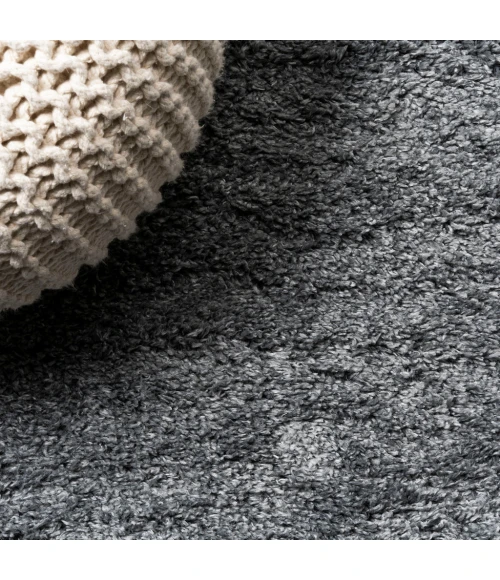 Groovy Solid Shag Gray 3 ft. x 5 ft. Area Rug