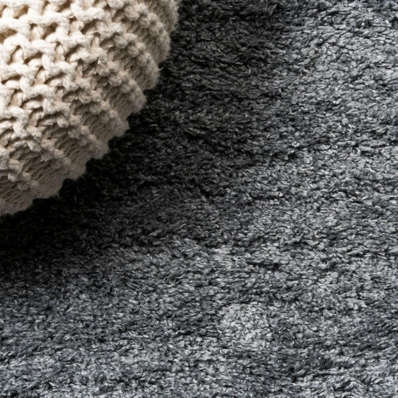 Groovy Solid Shag Gray 2 ft. x 10 ft. Runner Rug