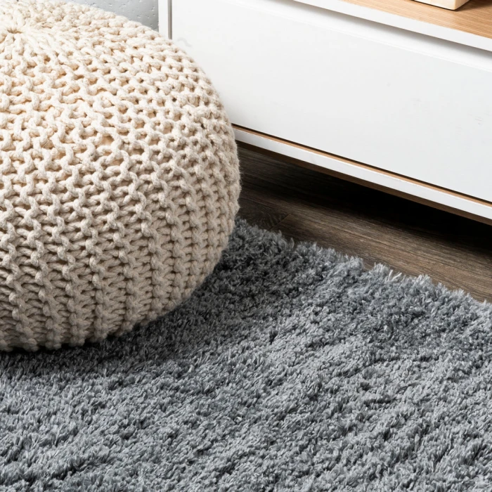 Groovy Solid Shag Gray 2 ft. x 10 ft. Runner Rug
