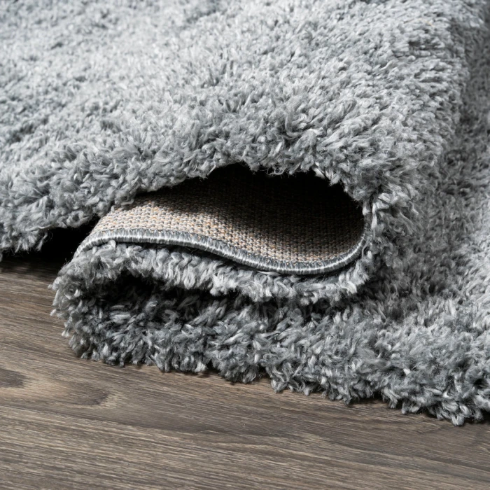 Groovy Solid Shag Gray 2 ft. x 10 ft. Runner Rug