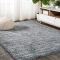 Groovy Solid Shag Gray 5 ft. x 8 ft. Area Rug