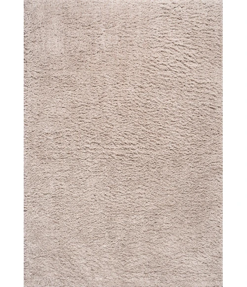 Groovy Solid Shag Light Beige 3 ft. x 5 ft. Area Rug