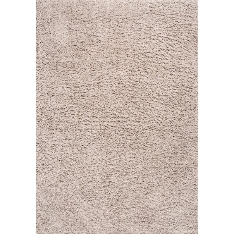 Groovy Solid Shag Light Beige 3 ft. x 5 ft. Area Rug