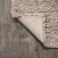 Groovy Solid Shag Light Beige 3 ft. x 5 ft. Area Rug