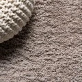 Groovy Solid Shag Light Beige 3 ft. x 5 ft. Area Rug