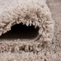 Groovy Solid Shag Light Beige 3 ft. x 5 ft. Area Rug