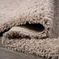 Groovy Solid Shag Light Beige 2 ft. x 10 ft. Runner Rug