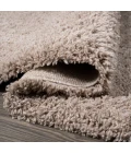 Groovy Solid Shag Light Beige 2 ft. x 10 ft. Runner Rug