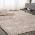 Groovy Solid Shag Light Beige 3 ft. x 5 ft. Area Rug