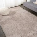 Groovy Solid Shag Light Beige 3 ft. x 5 ft. Area Rug