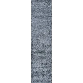 Groovy Solid Shag Light Gray 2 ft. x 10 ft. Runner Rug