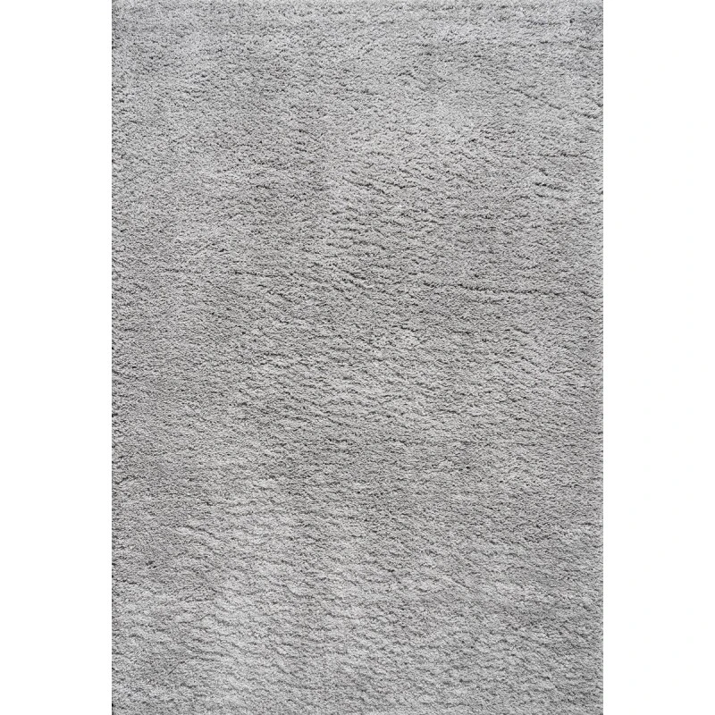 Groovy Solid Shag Light Gray 5 ft. x 8 ft. Area Rug