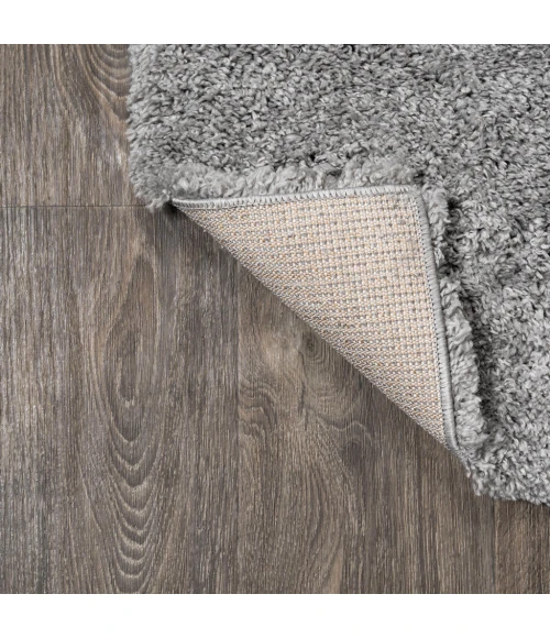 Groovy Solid Shag Light Gray 3 ft. x 5 ft. Area Rug
