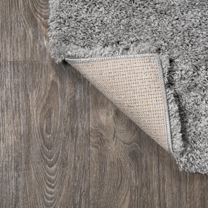 Groovy Solid Shag Light Gray 8 ft. x 10 ft. Area Rug