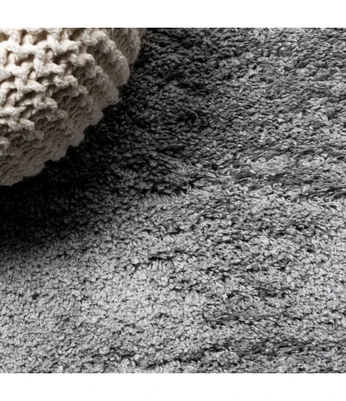 Groovy Solid Shag Light Gray 3 ft. x 5 ft. Area Rug