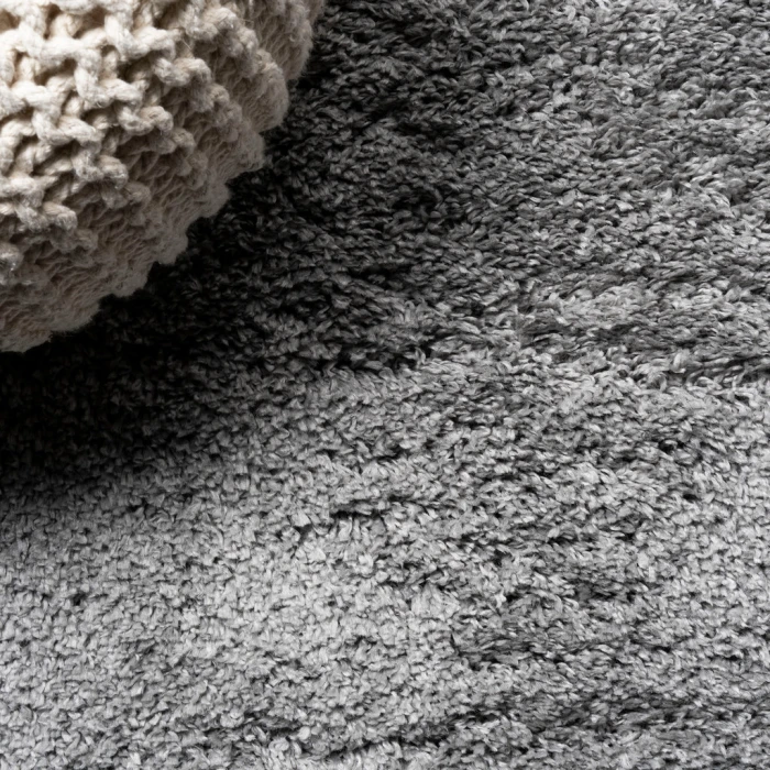 Groovy Solid Shag Light Gray 8 ft. x 10 ft. Area Rug